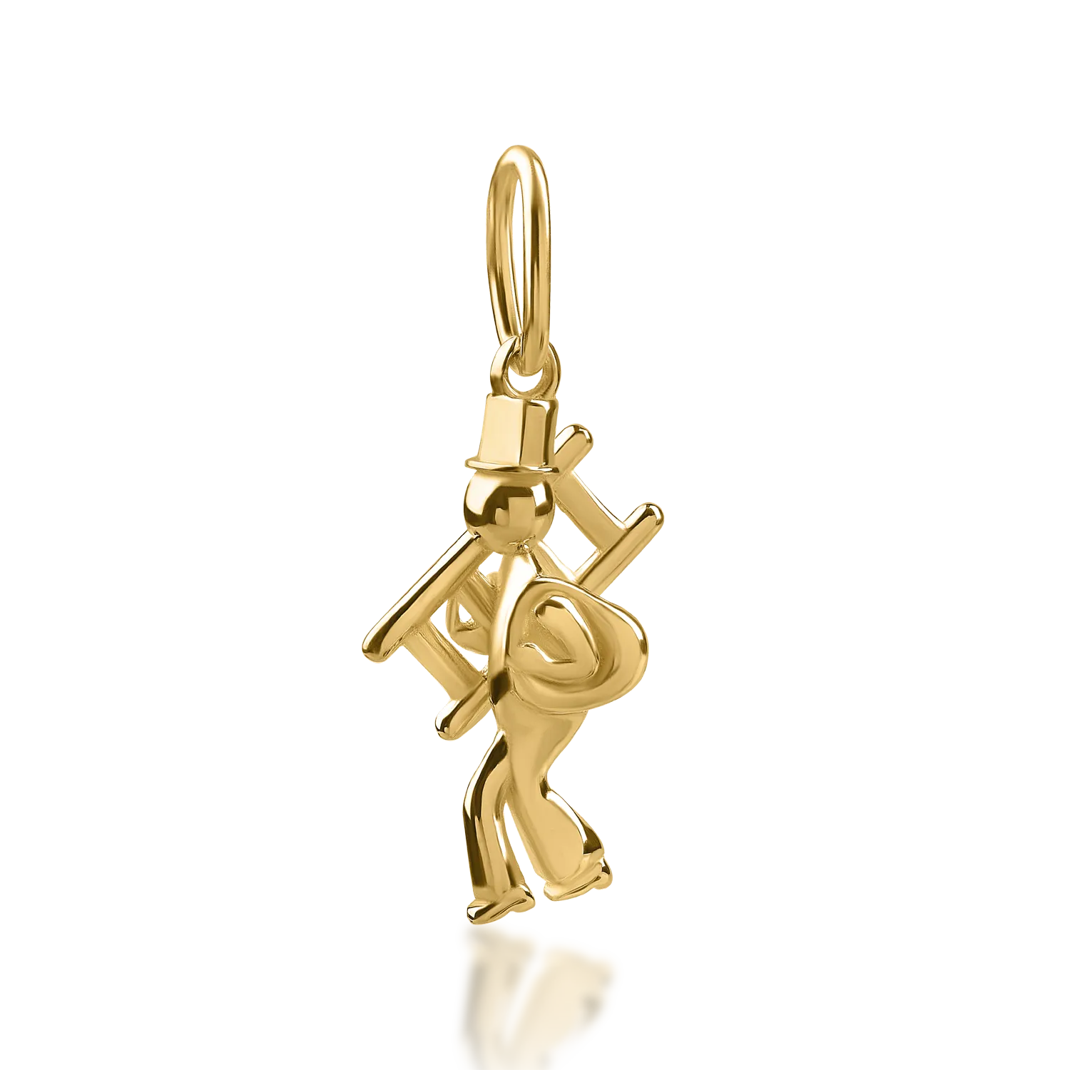 Yellow gold chimney sweeper pendant