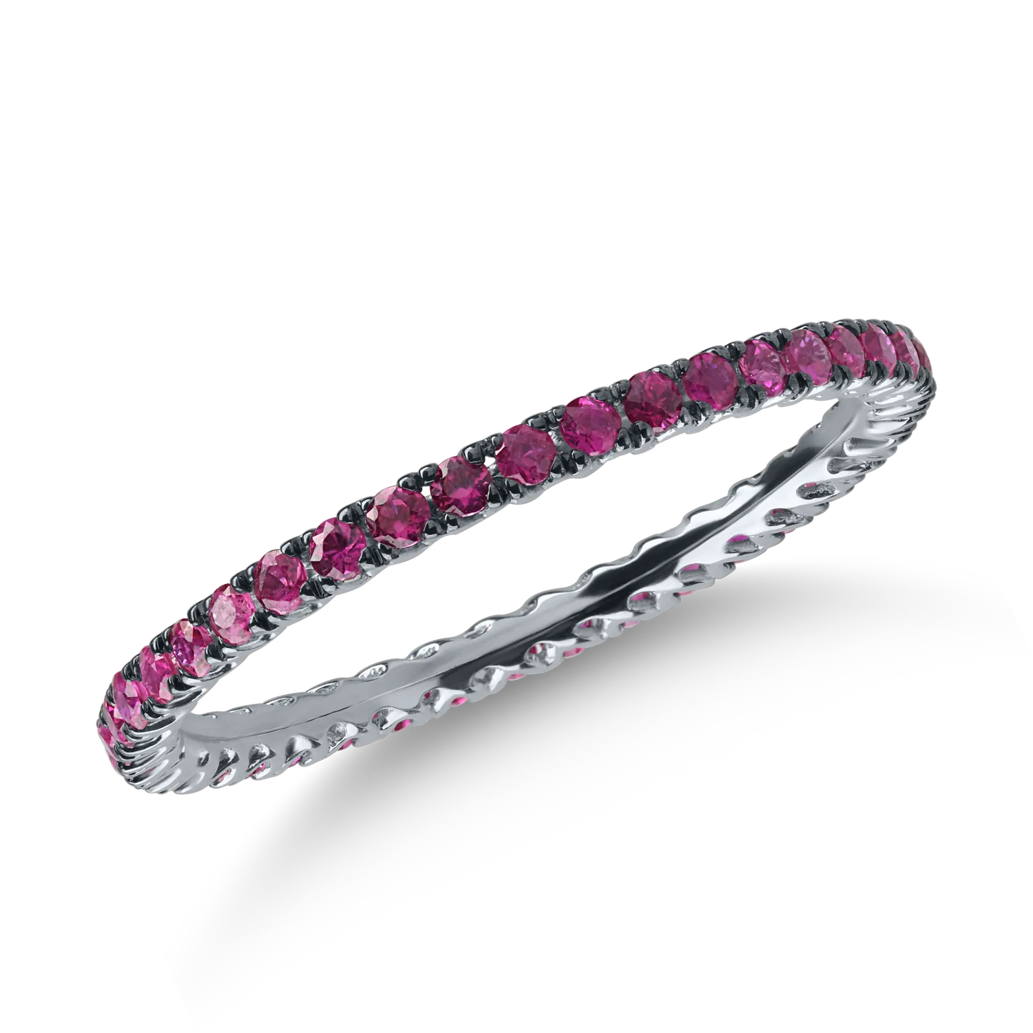 Eternity ring in white gold with 0.56ct rubies