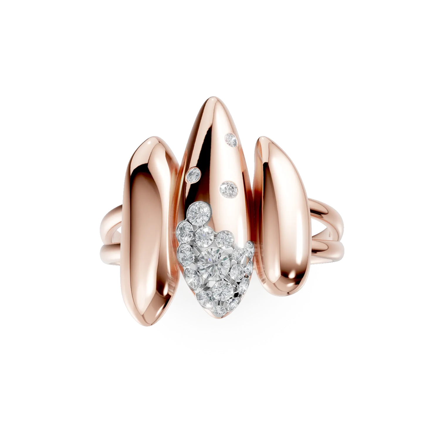 Rose gold ring with 0.2ct diamonds