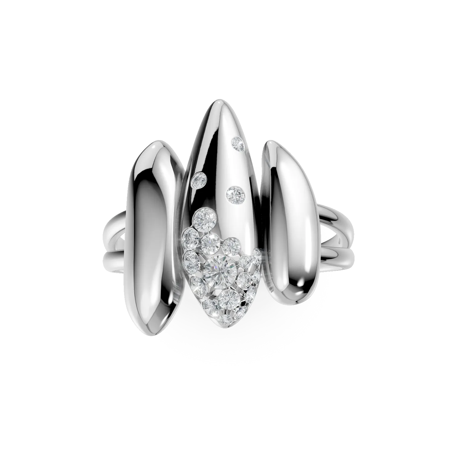 White gold ring with 0.2ct diamonds