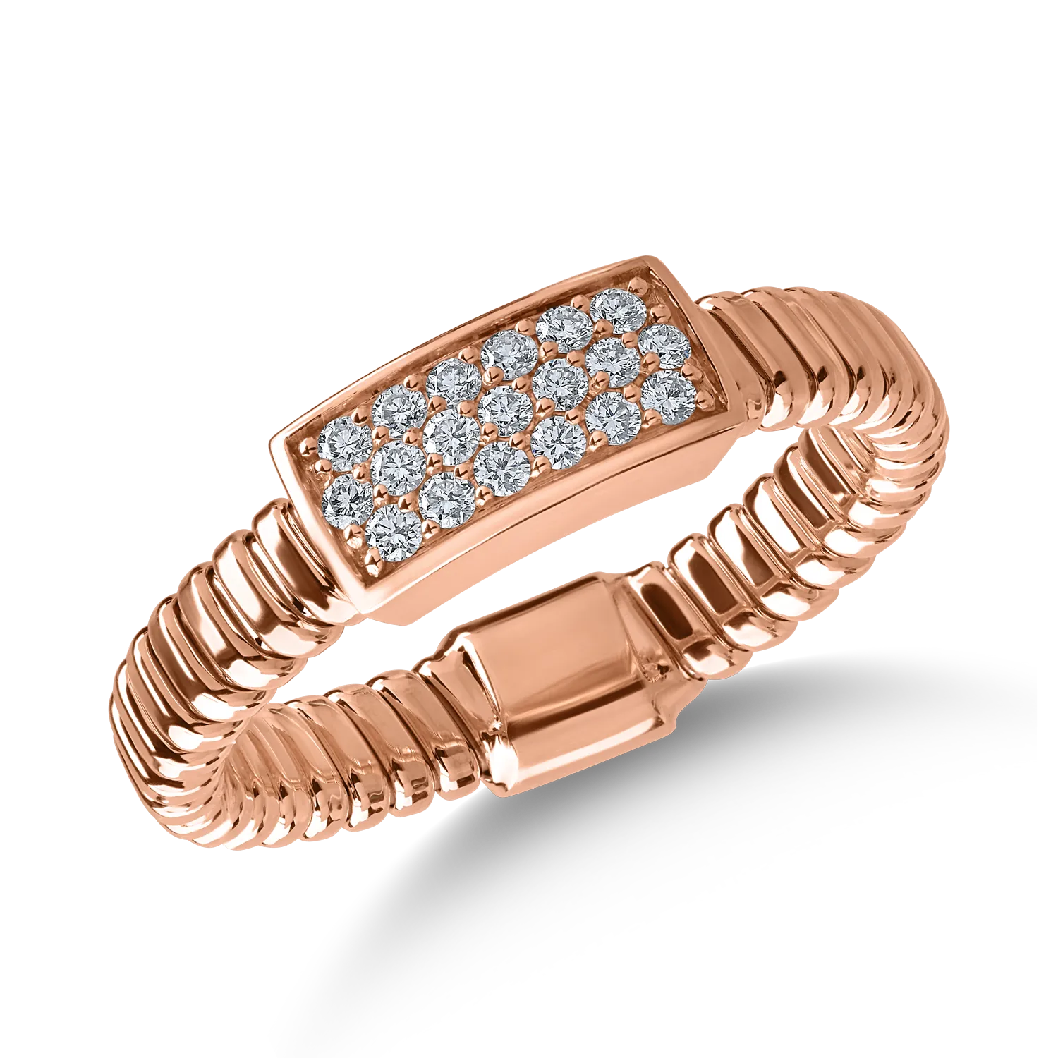 Rose gold ring with 0.2ct diamonds