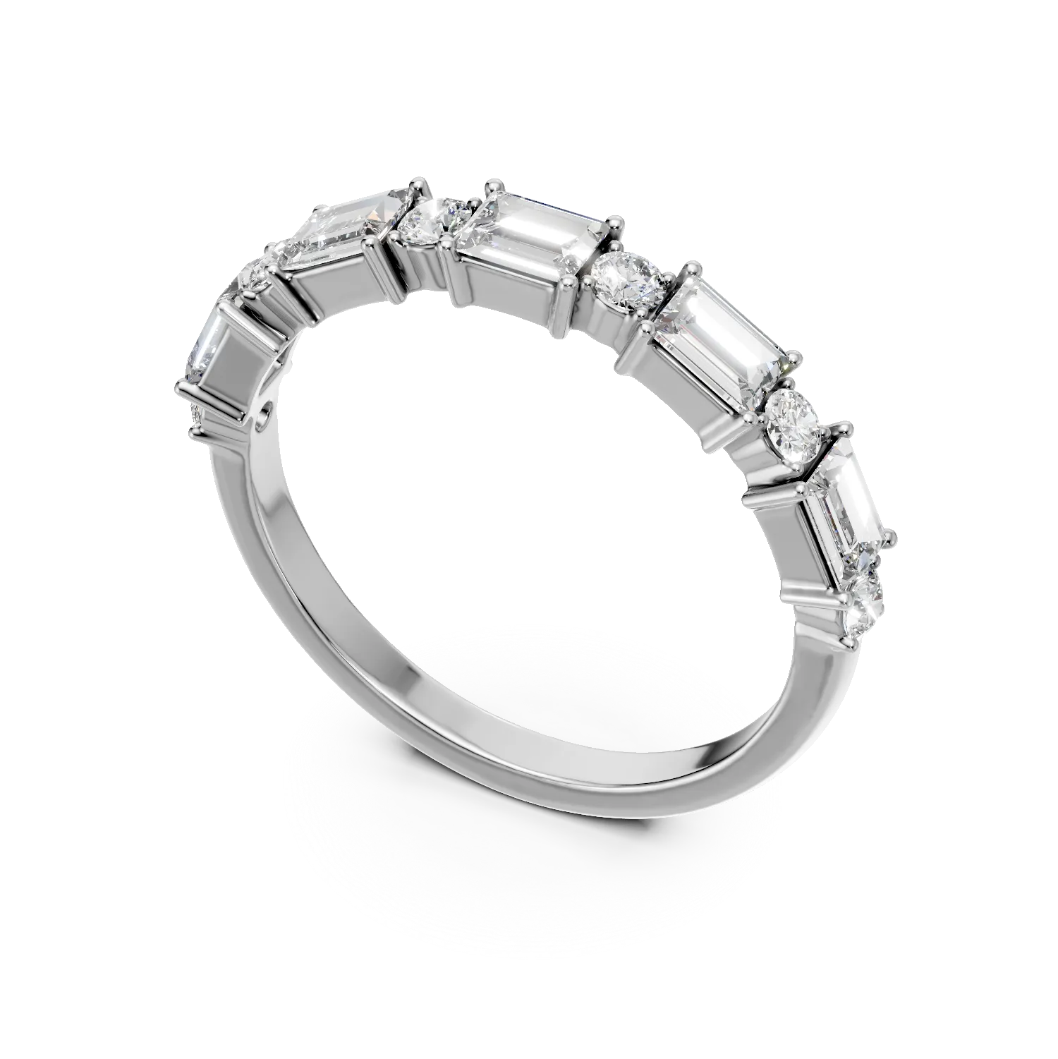 Inel Enola din aur alb cu diamante de 0.7ct create in laborator