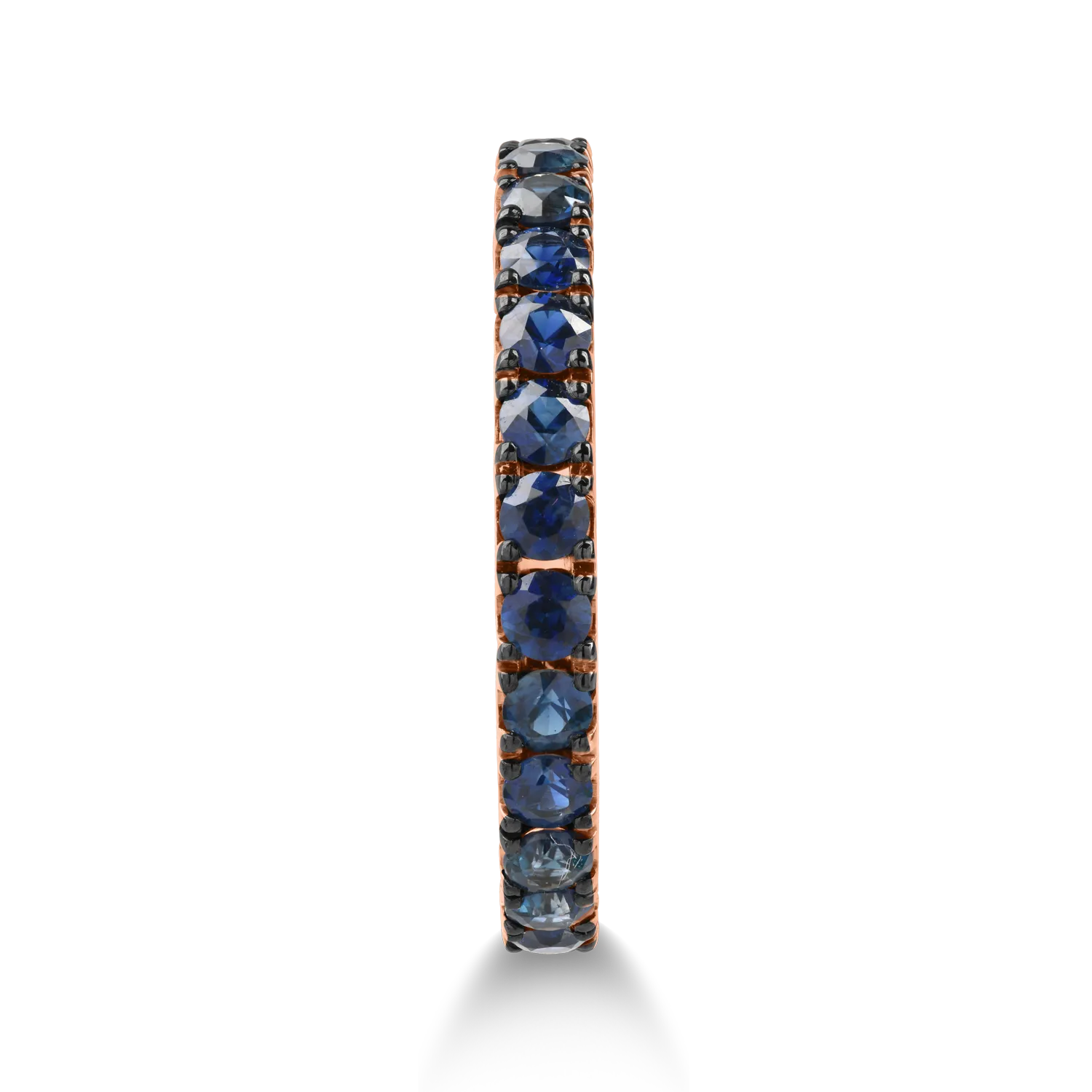 Eternity ring in rose gold with 1.44ct sapphires