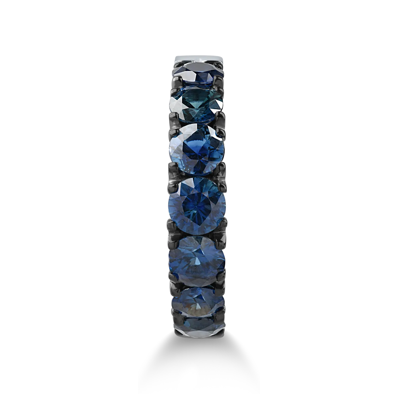 Inel semi eternity din aur alb cu safire de 2.03ct