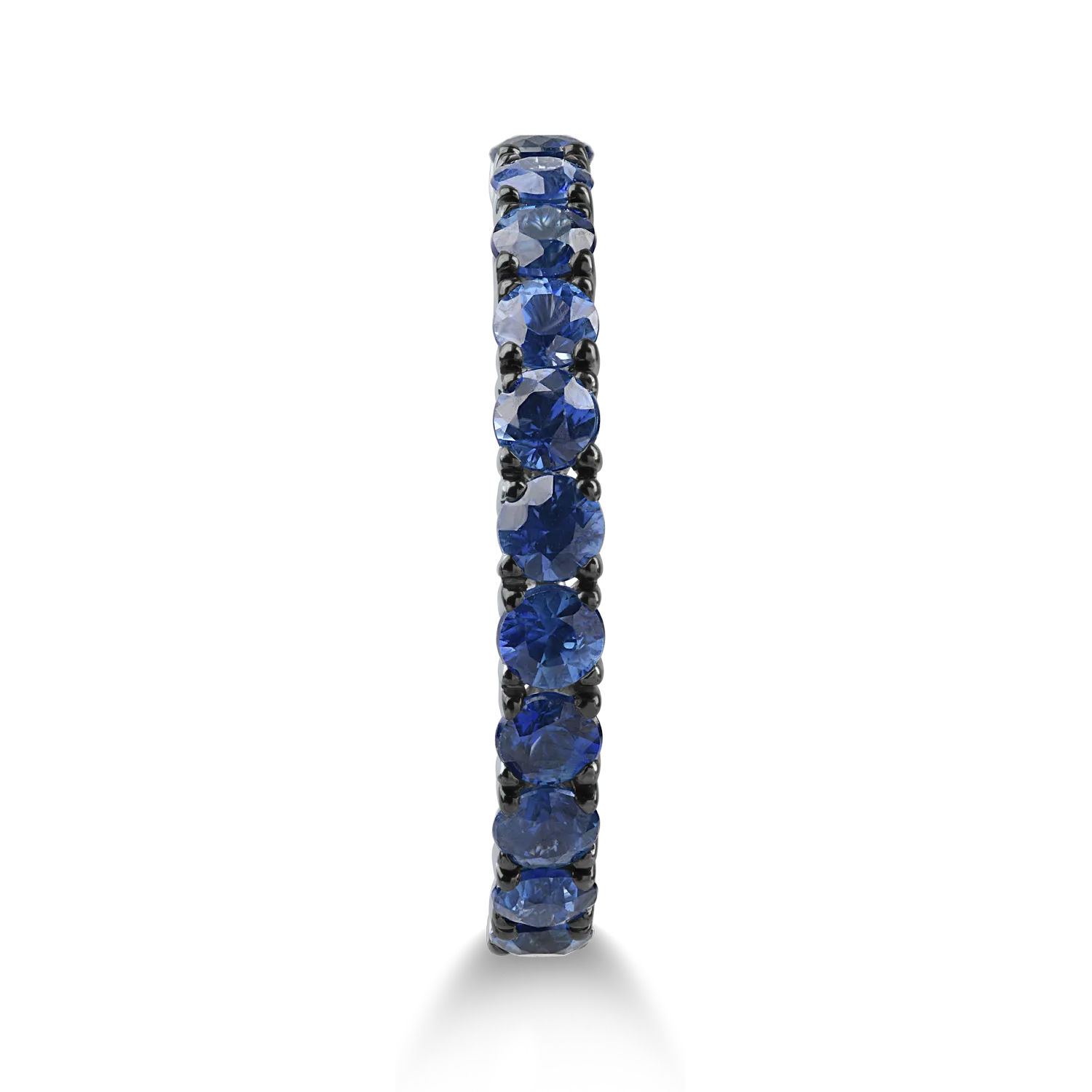 Half eternity ring in white gold with 1.28ct sapphires