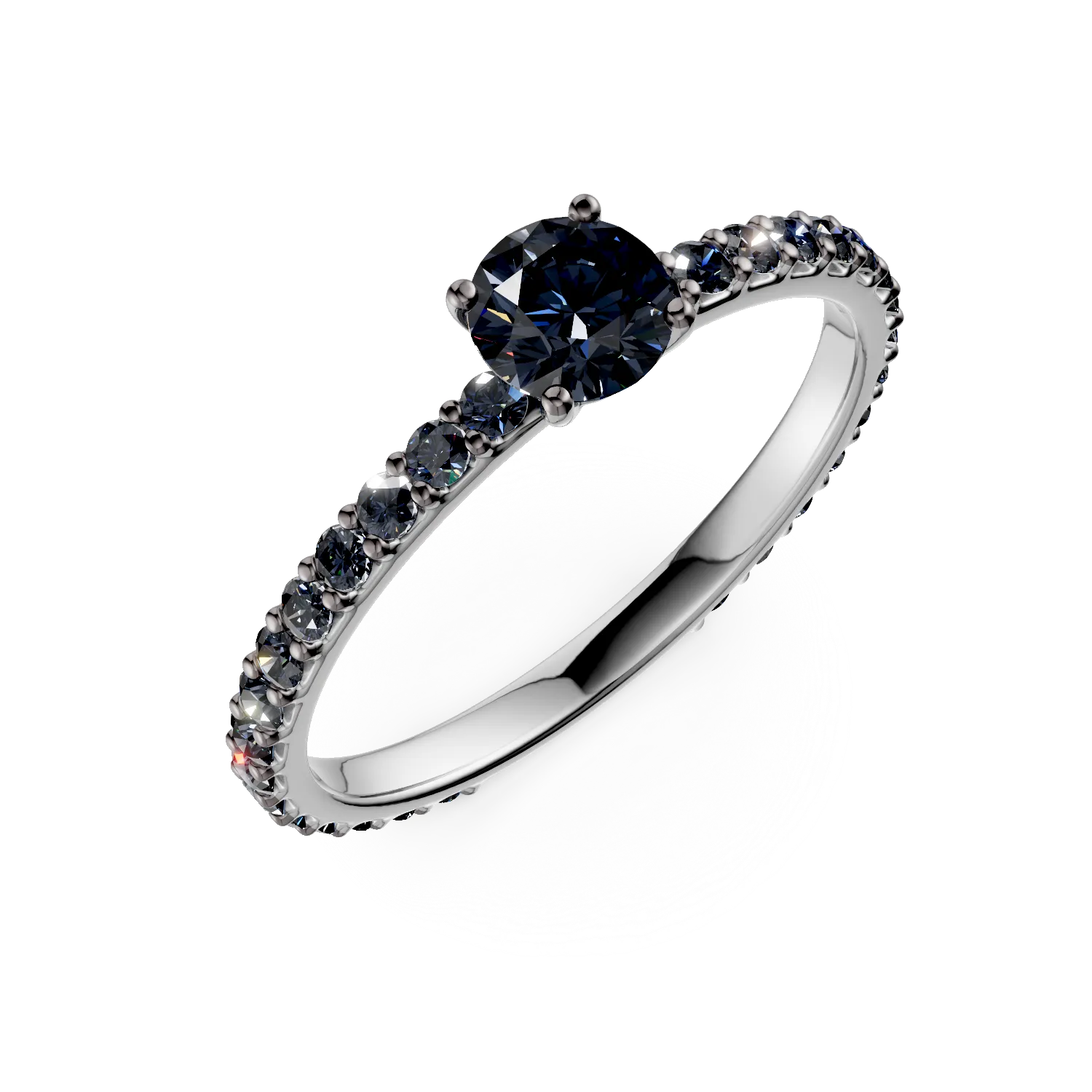 White gold engagement ring with 1.16ct sapphires
