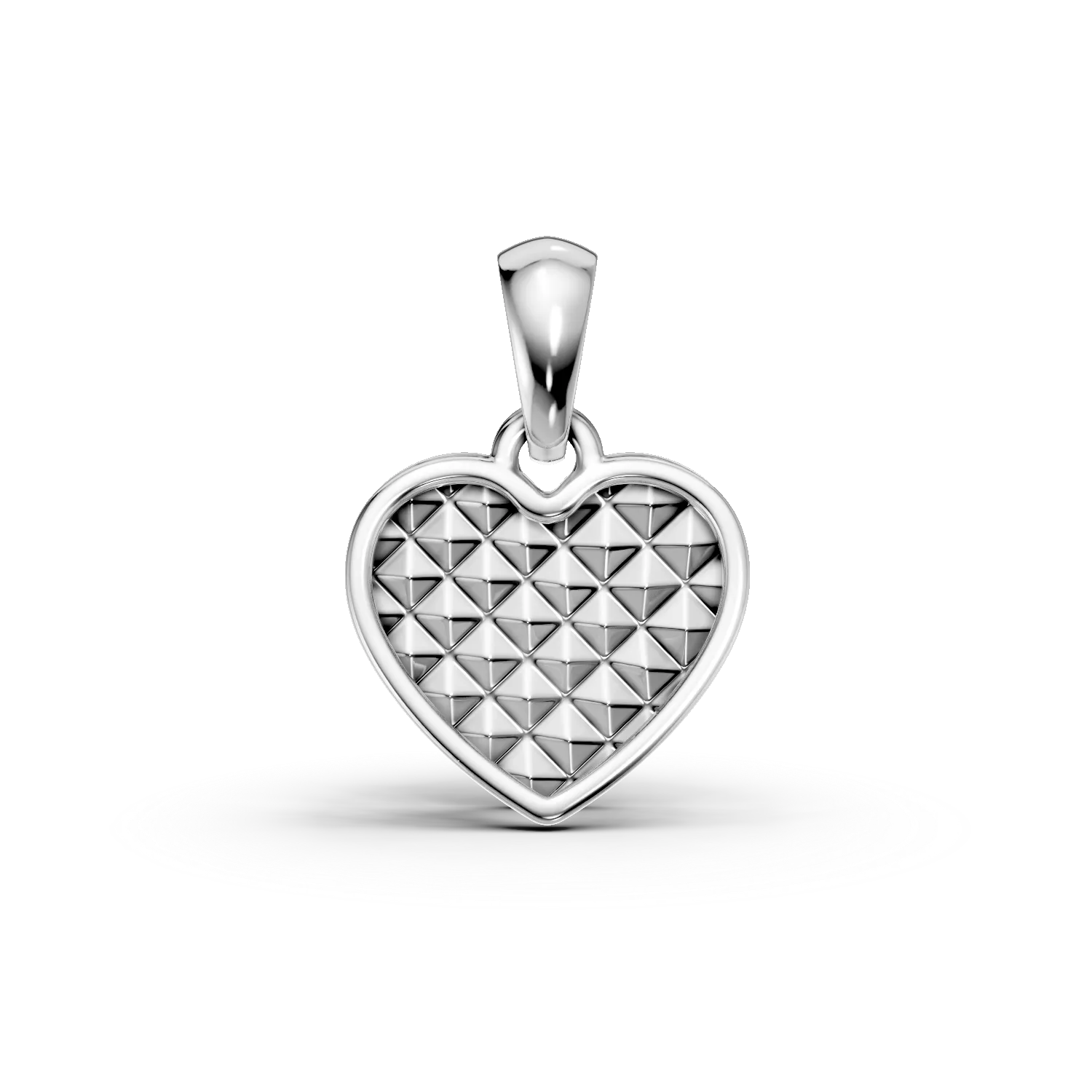 Pandantiv inima din aur alb