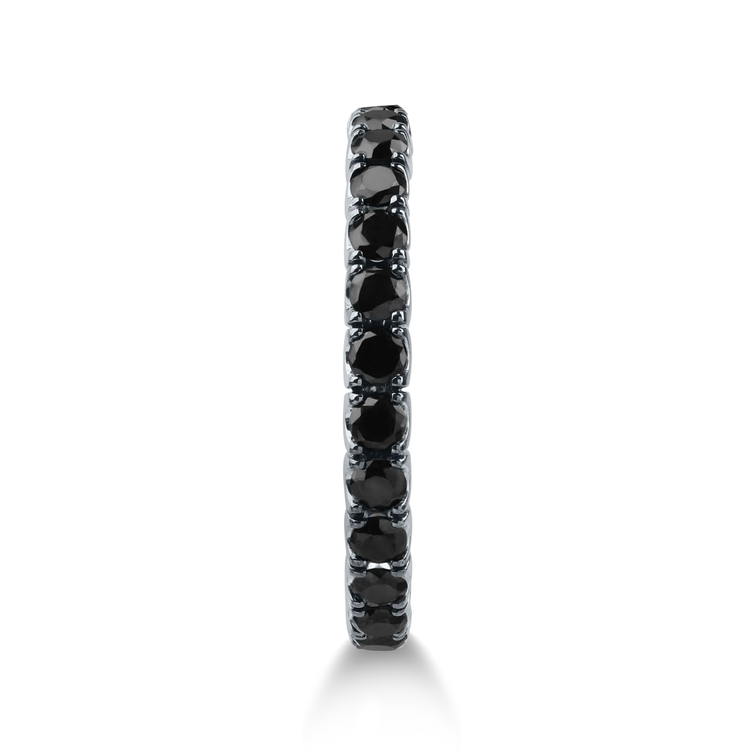 Inel eternity din aur alb cu diamante negre de 1.12ct