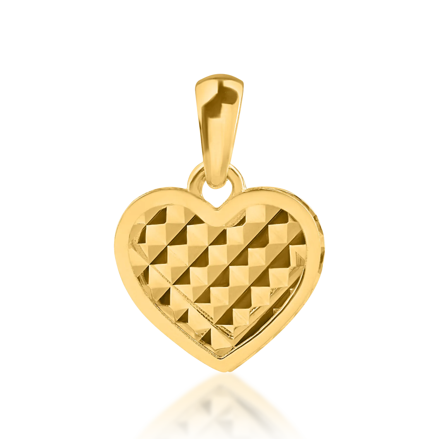 Yellow gold heart pendant