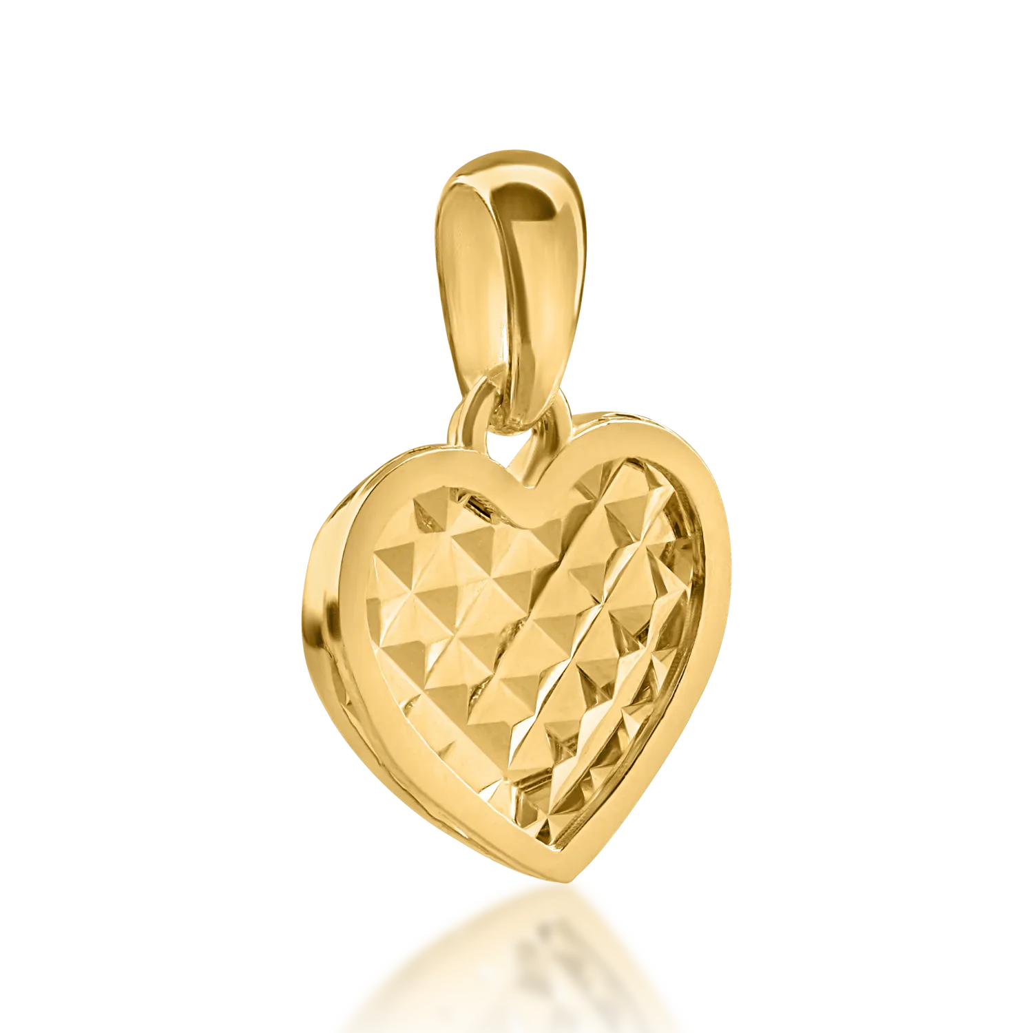 Yellow gold heart pendant