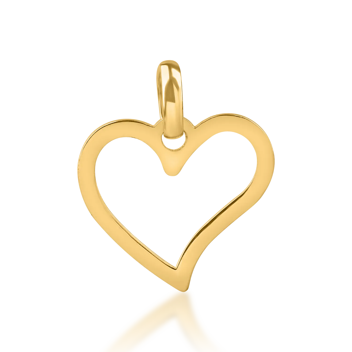 Sárga arany szívű medál