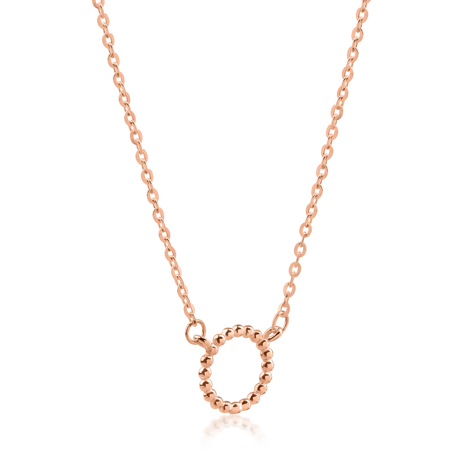 Naszyjnik z zawieszką w kształcie koła w kolorze różowego złota