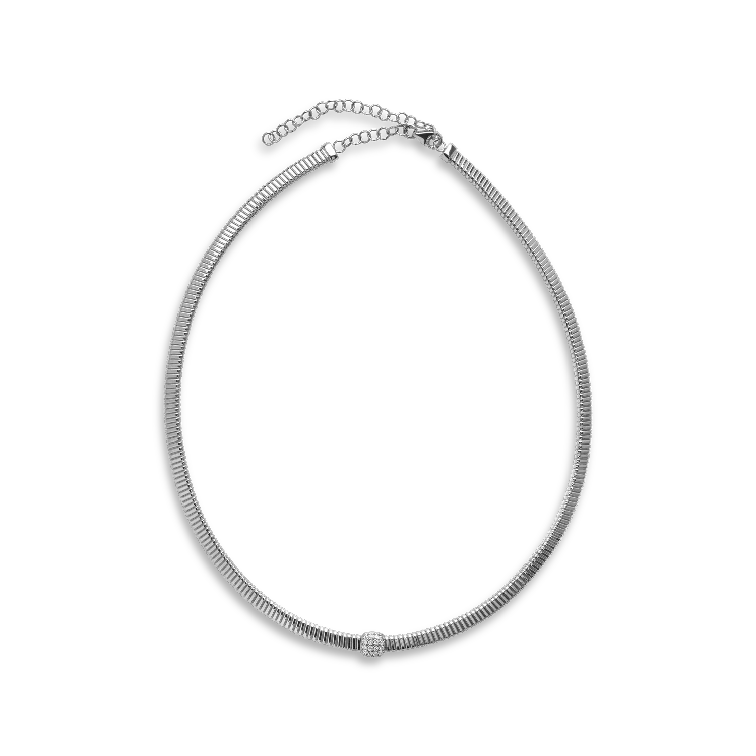 Colier din aur alb cu diamante de 0.19ct-172148