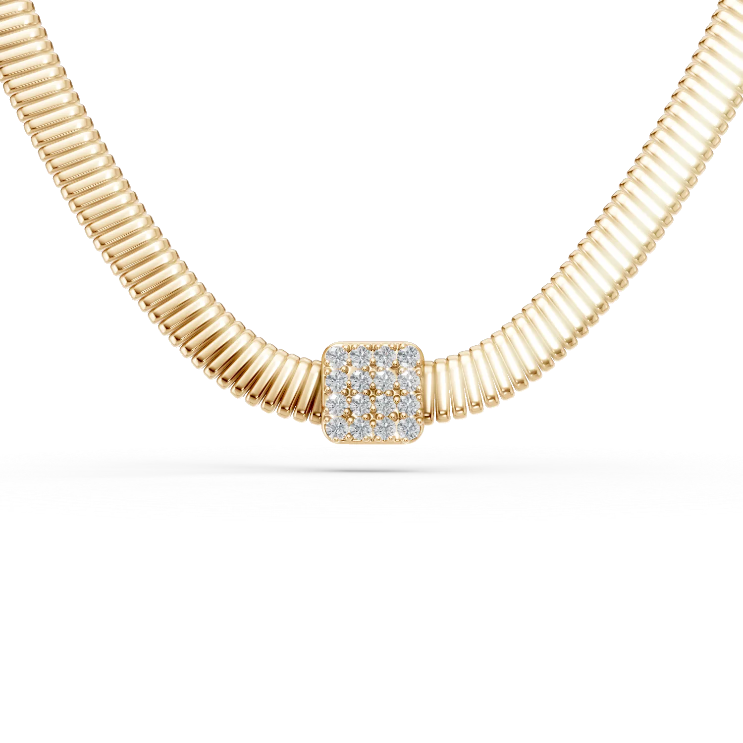 Teilor Colier din aur galben cu diamante de 0.19ct
