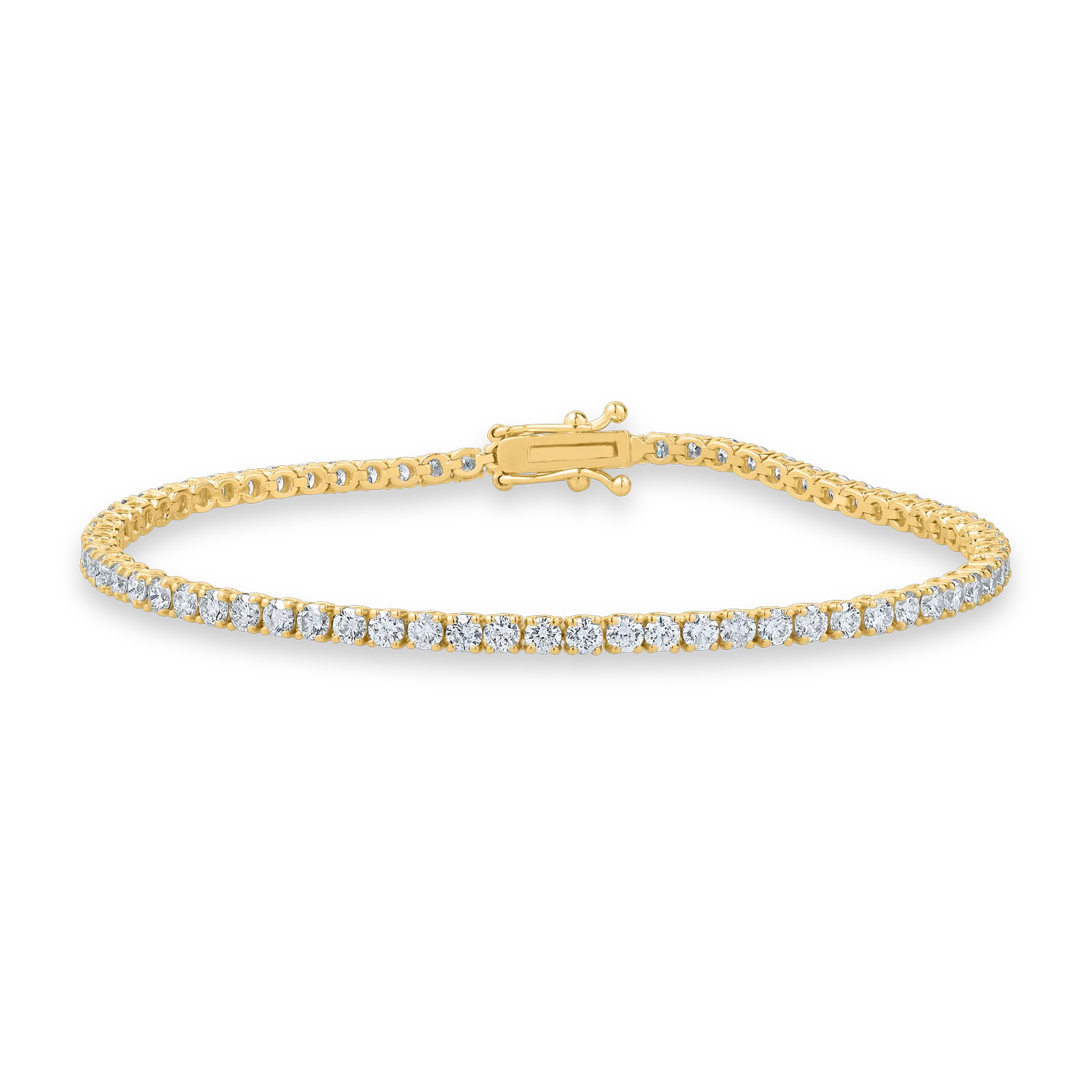 Bratara tennis din aur galben cu diamante de 2ct-172156