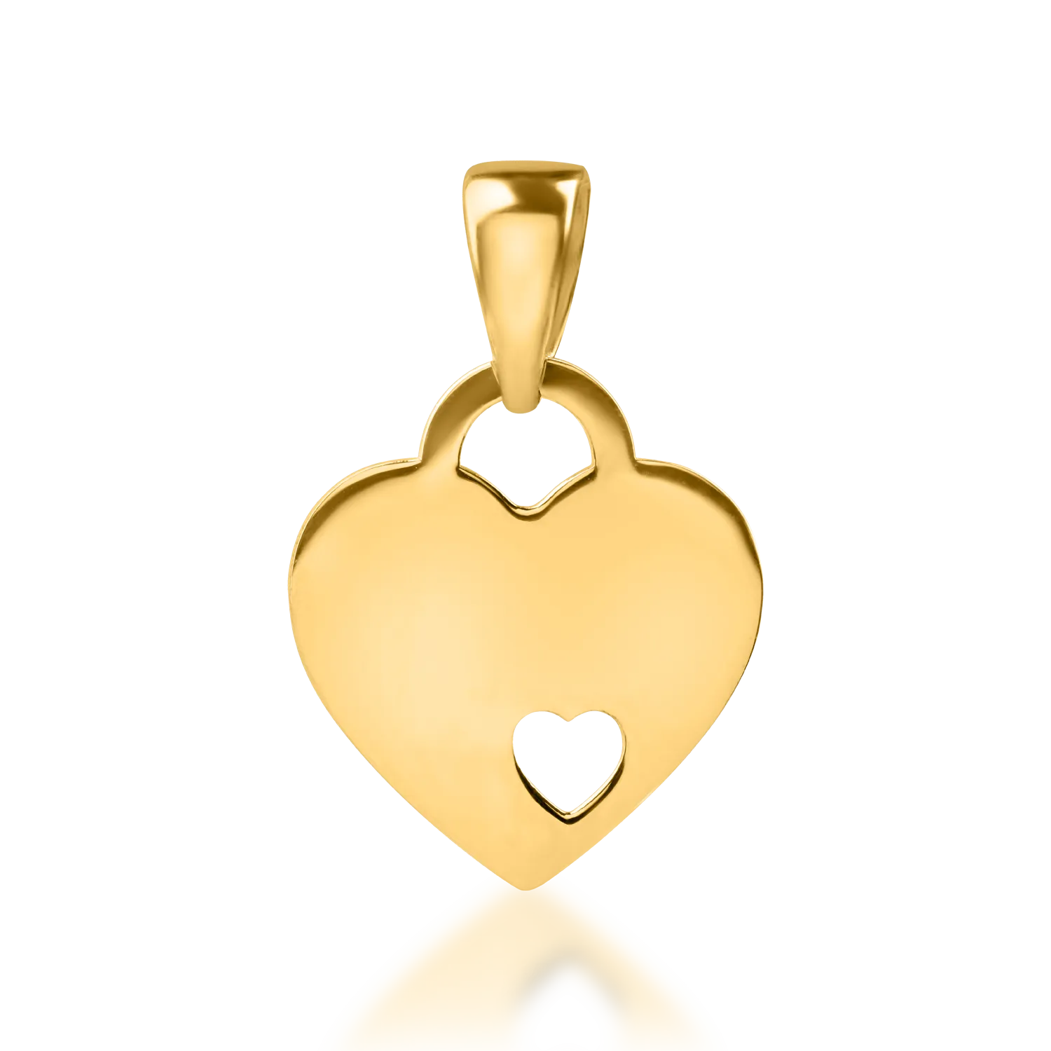 Yellow gold heart pendant