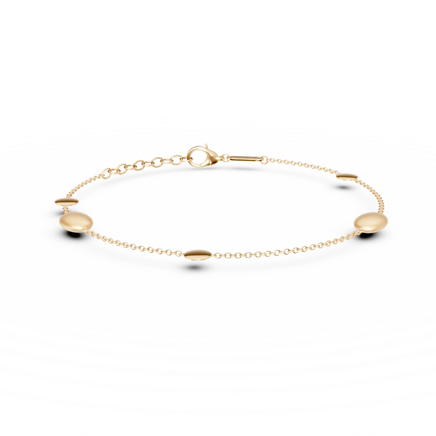 Yellow gold bracelet with beads