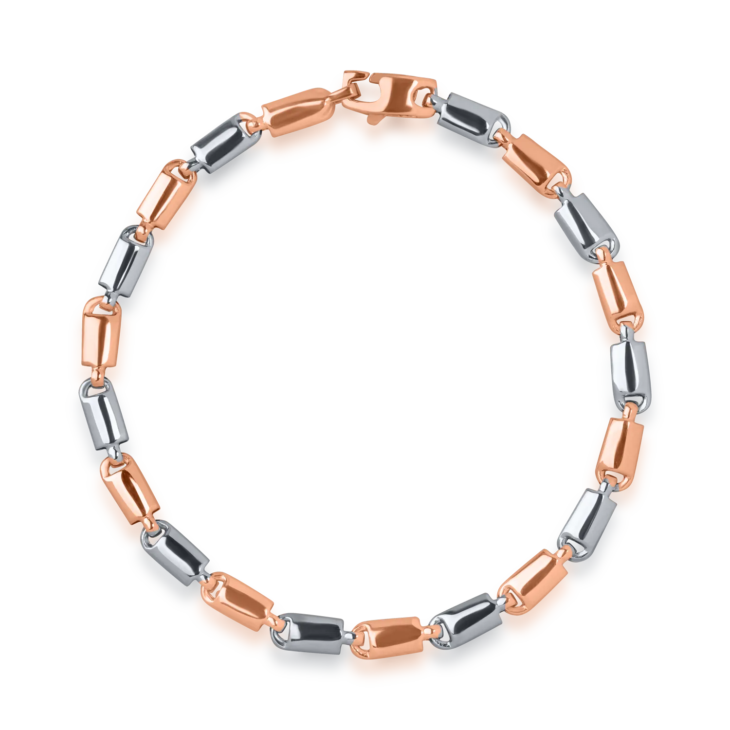 White-rose gold men's bracelet-172237