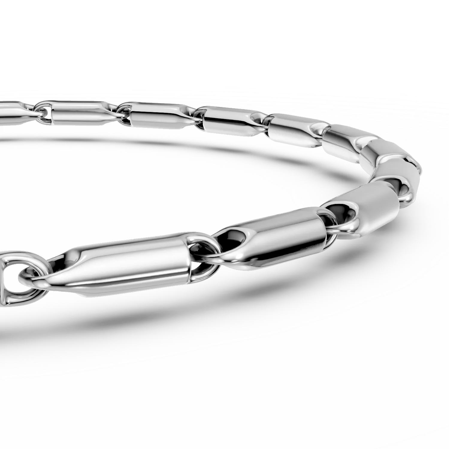 White gold men's bracelet