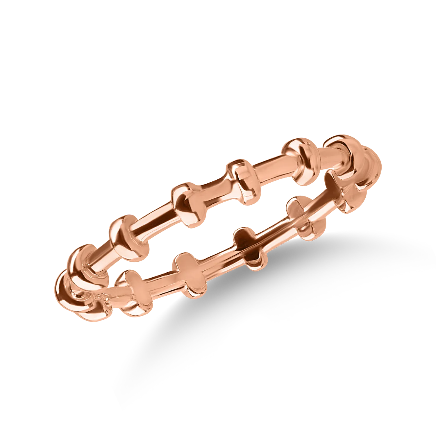 Rose gold beads ring