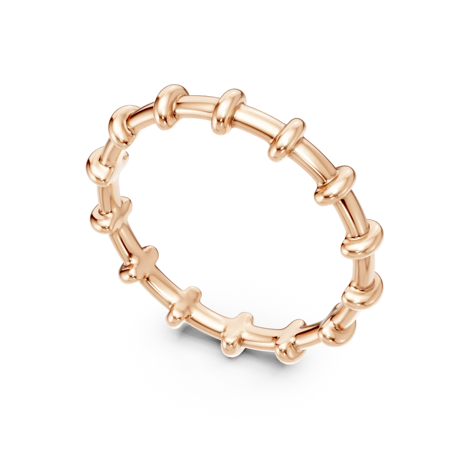 Rose gold beads ring