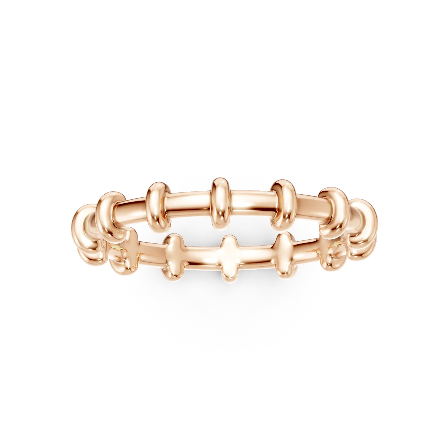 Rose gold beads ring