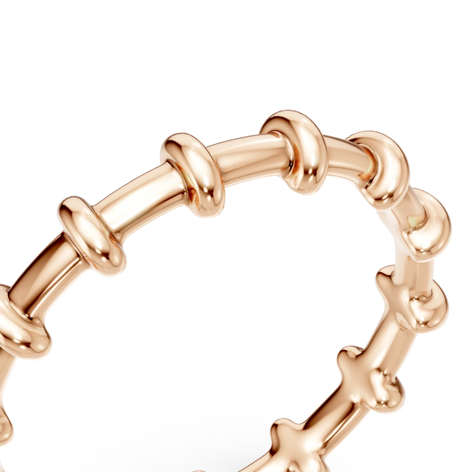 Rose gold beads ring