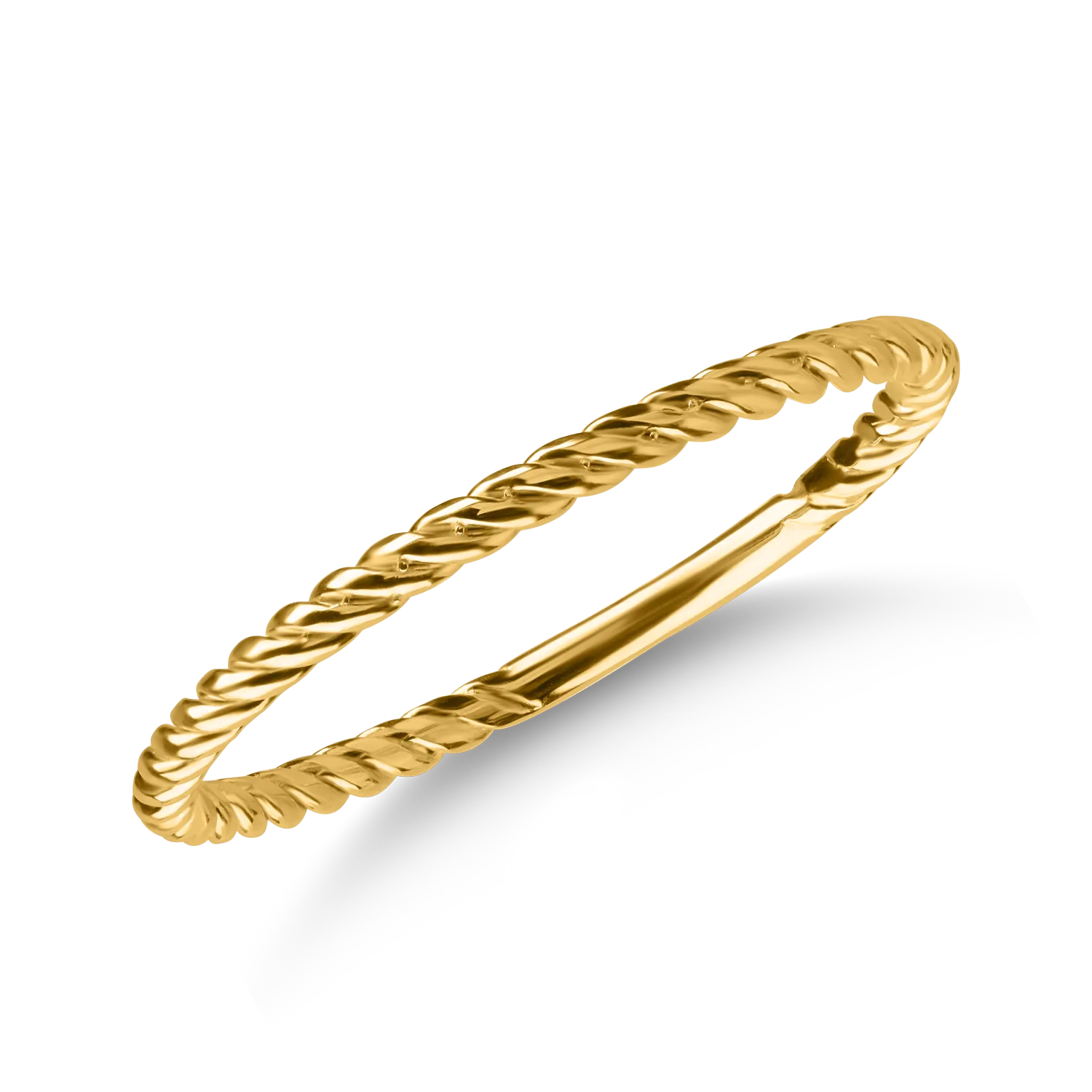 Sárga arany fonott gyűrű