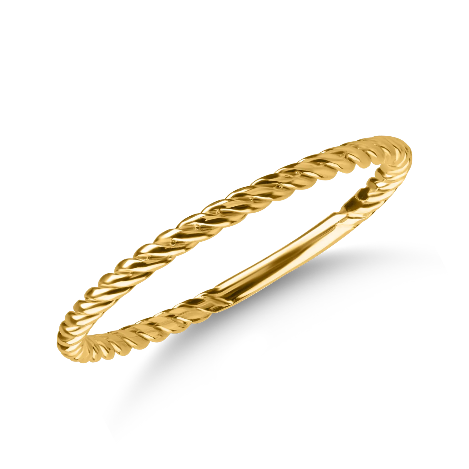 Yellow gold braided ring