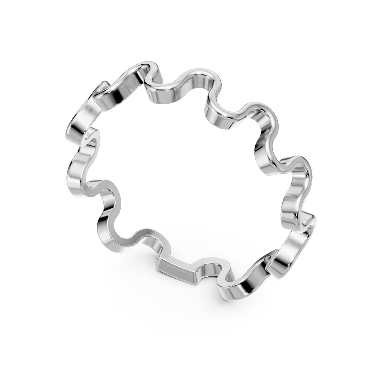 Fehérarany hullámos gyűrű