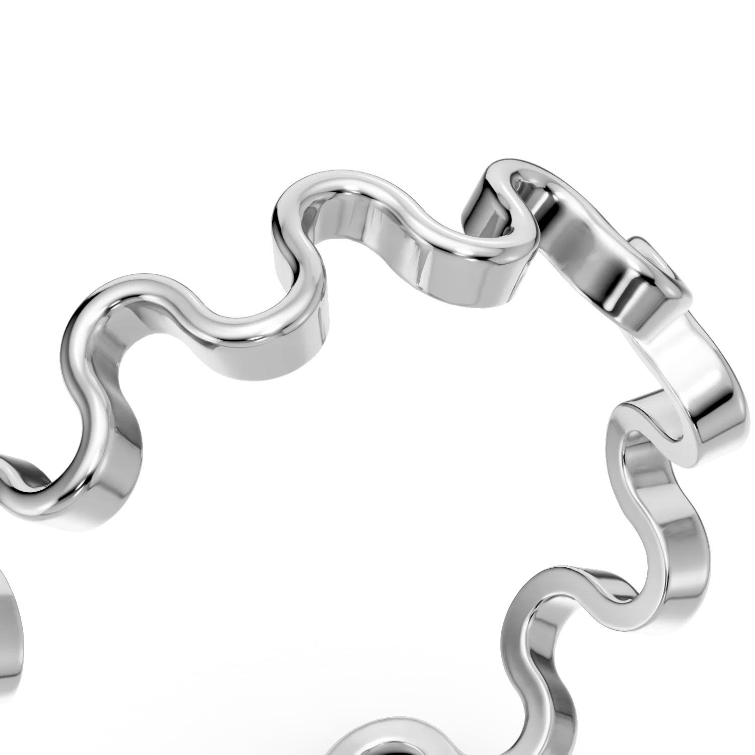 Fehérarany hullámos gyűrű