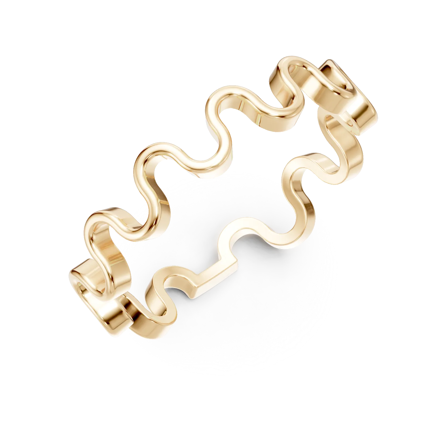 Falisty pierścionek z żółtego złota-172348