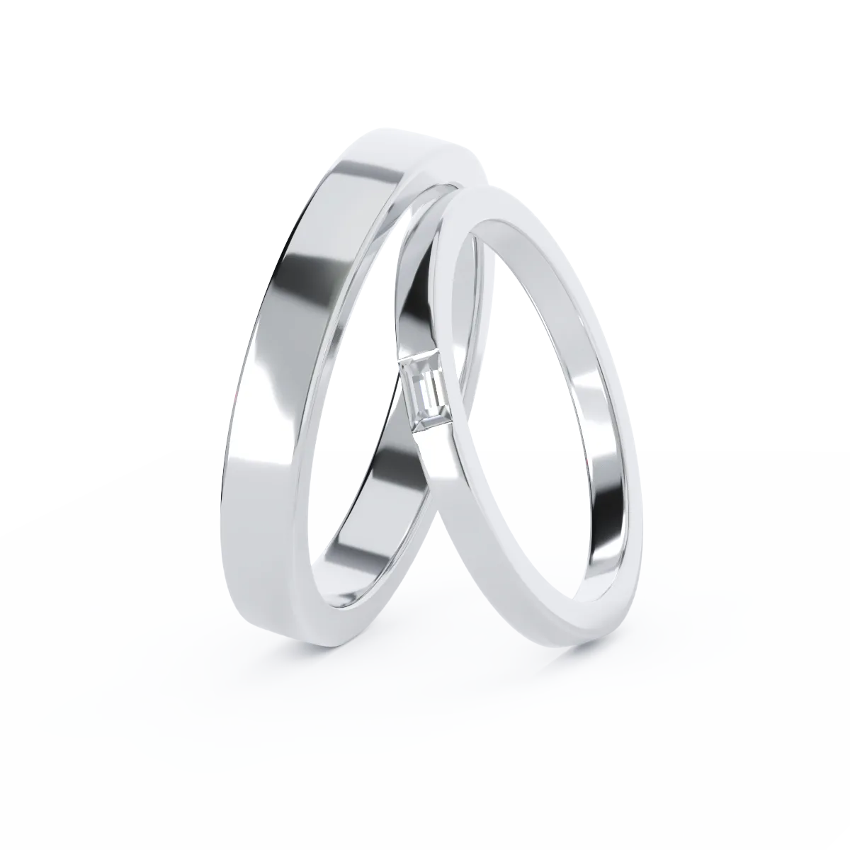 BAGUETTE gold wedding ring
