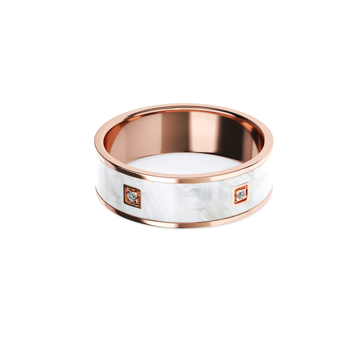 FLAIR gold and ceramic wedding ring