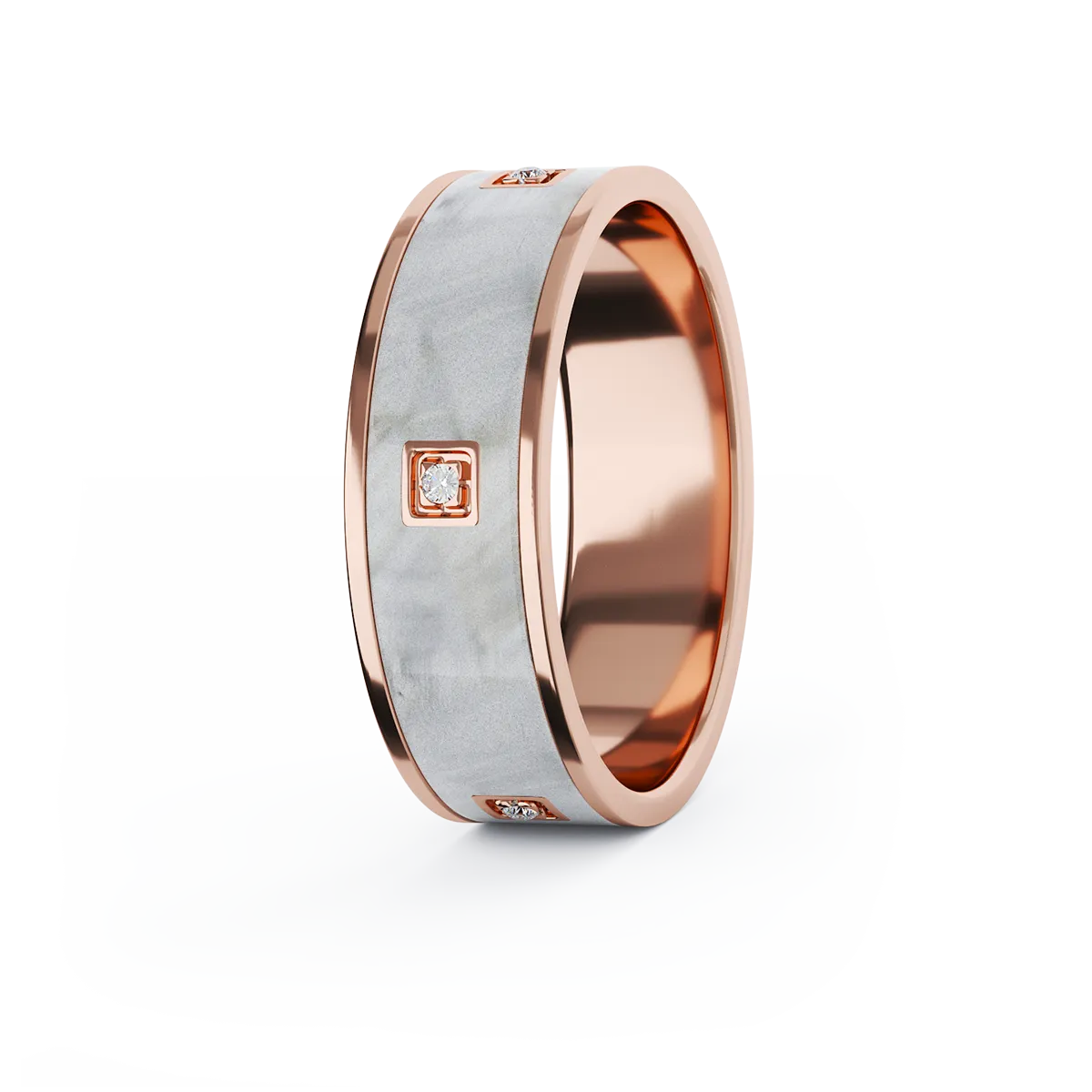 FLAIR gold and ceramic wedding ring