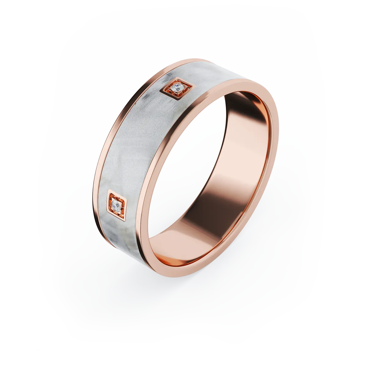 FLAIR gold and ceramic wedding ring