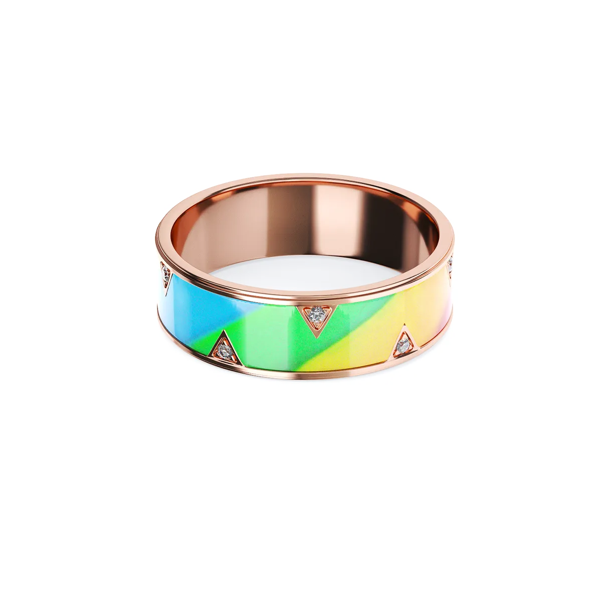 EUPHORIA gold and ceramic wedding ring