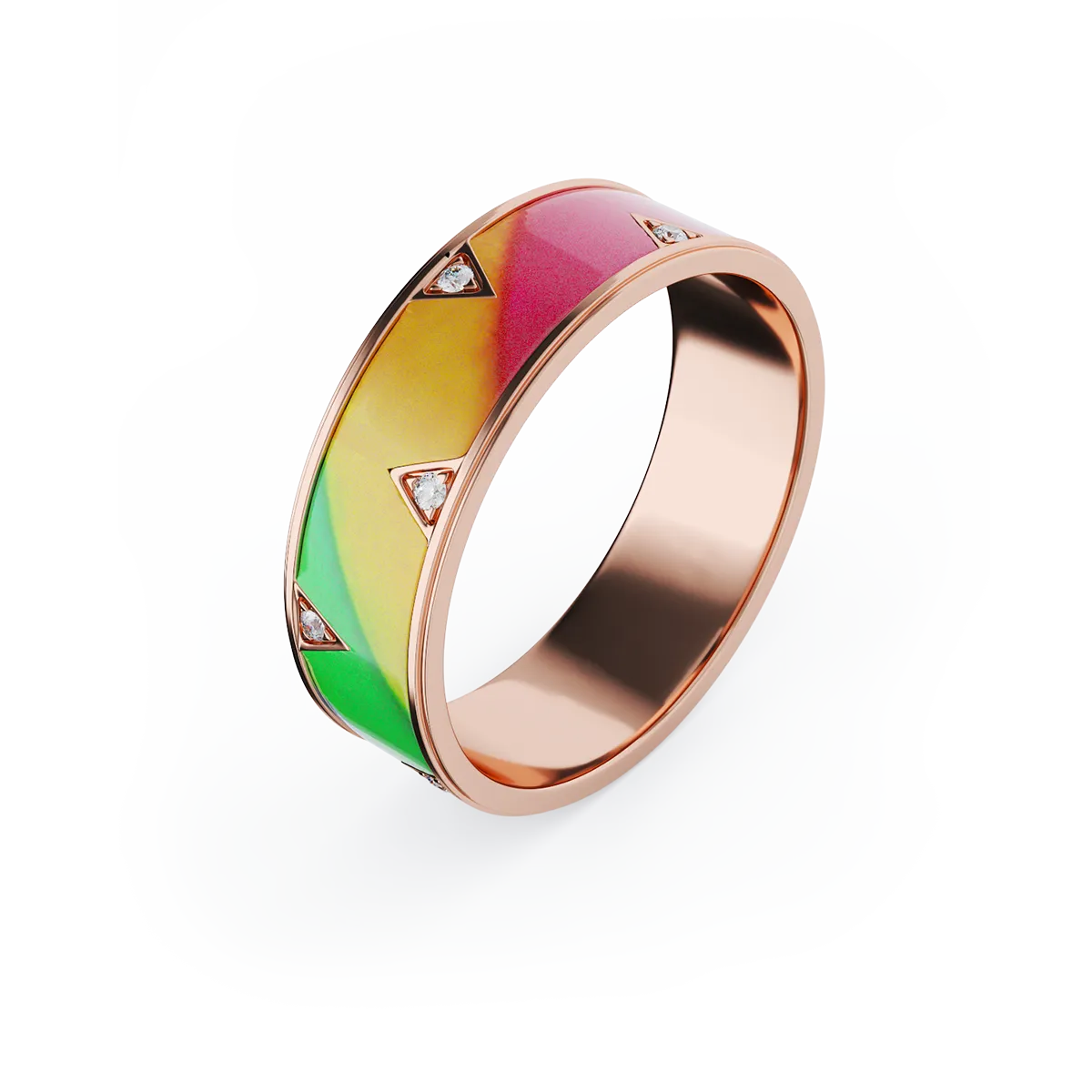 EUPHORIA gold and ceramic wedding ring