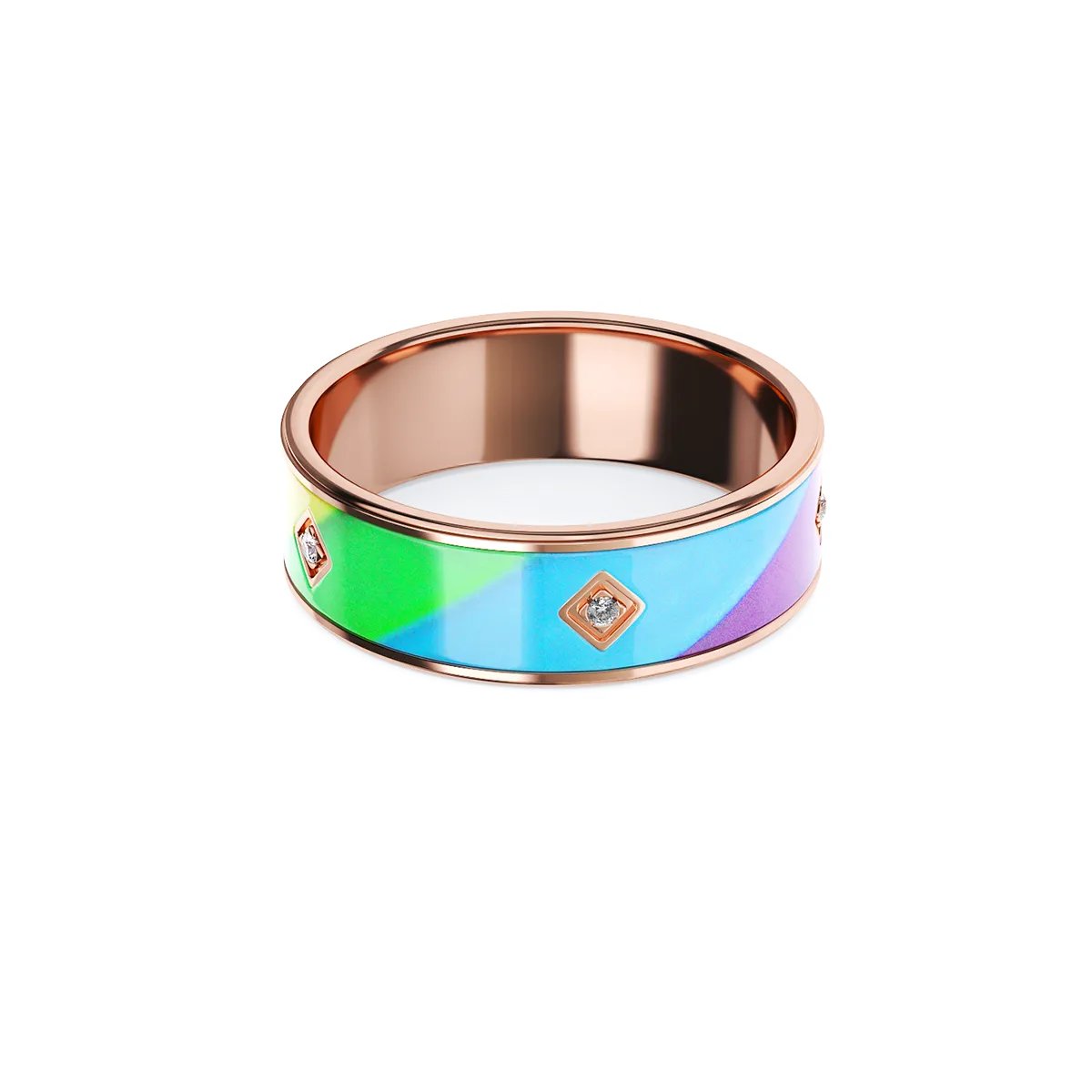 VIVID gold and ceramic wedding ring