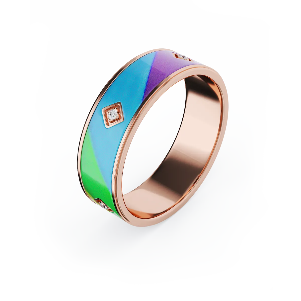 VIVID gold and ceramic wedding ring
