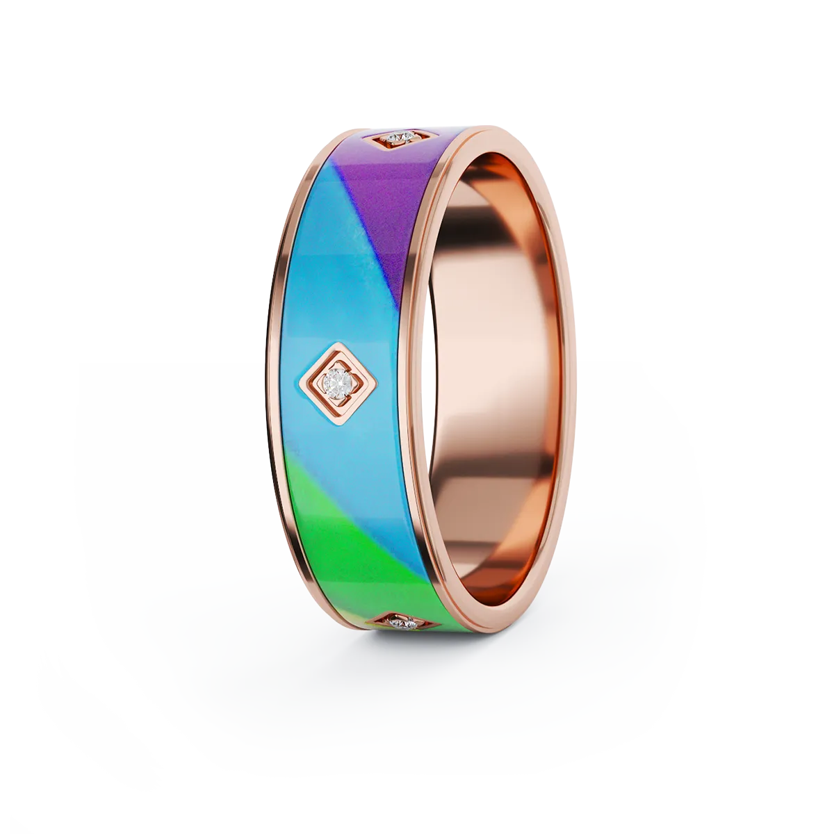 VIVID gold and ceramic wedding ring