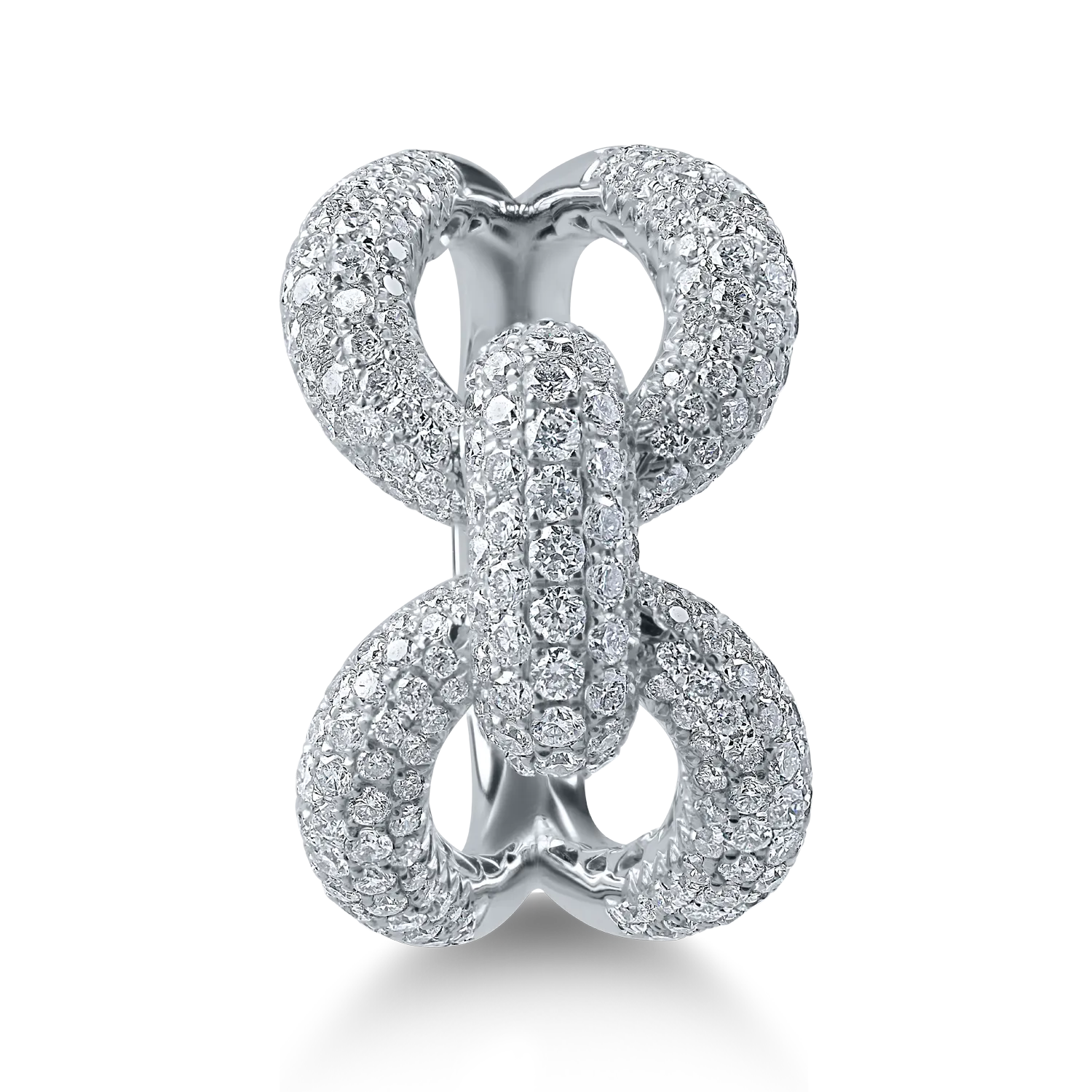 Пръстен от бяло злато с 1.7ct диаманти
