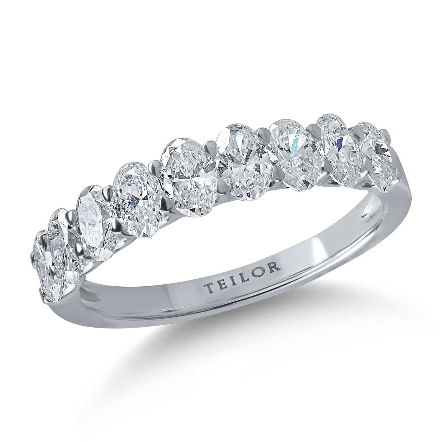Fehérarany gyűrű 1.2ct gyémántokkal