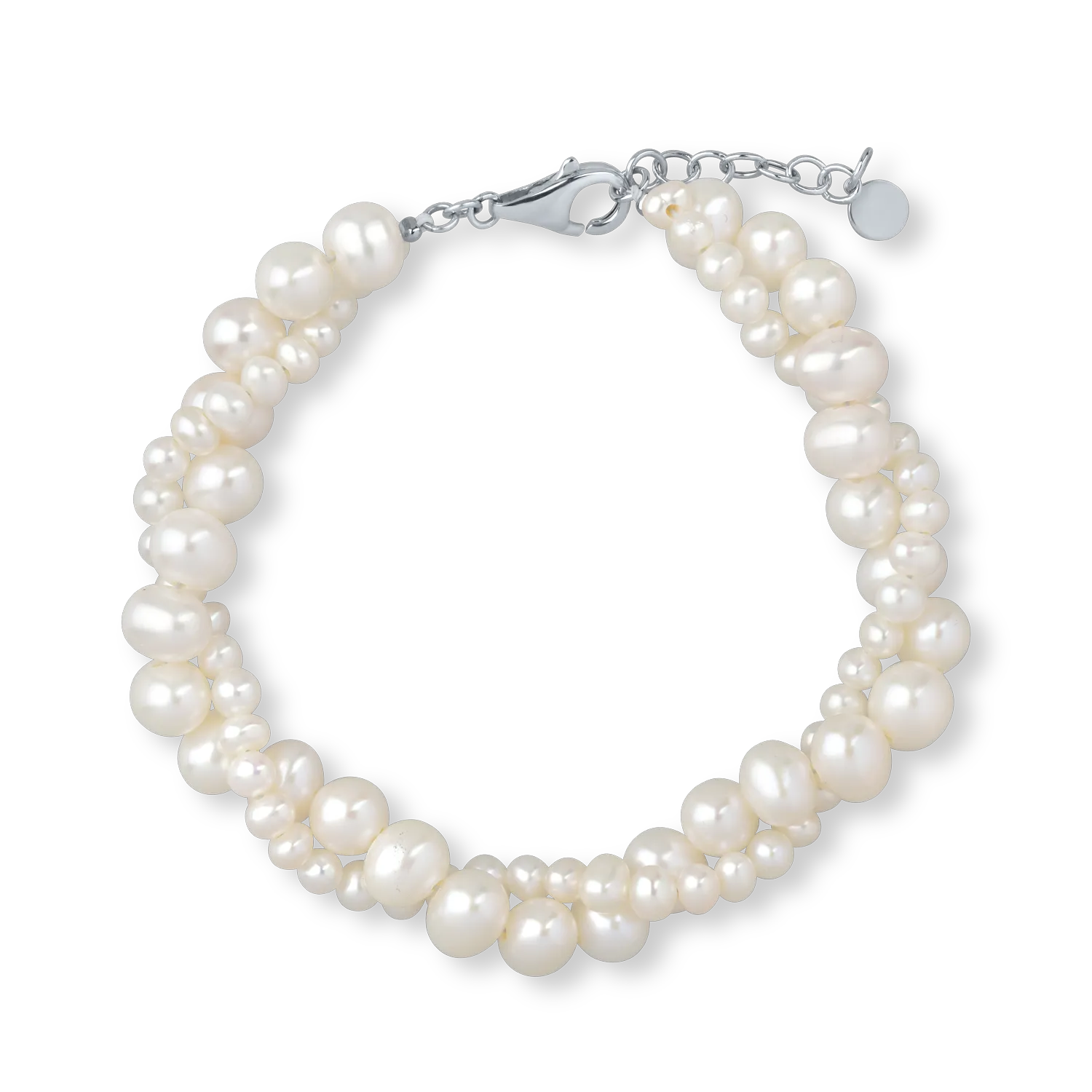 White gold bracelet with 69.5ct fresh water pearls