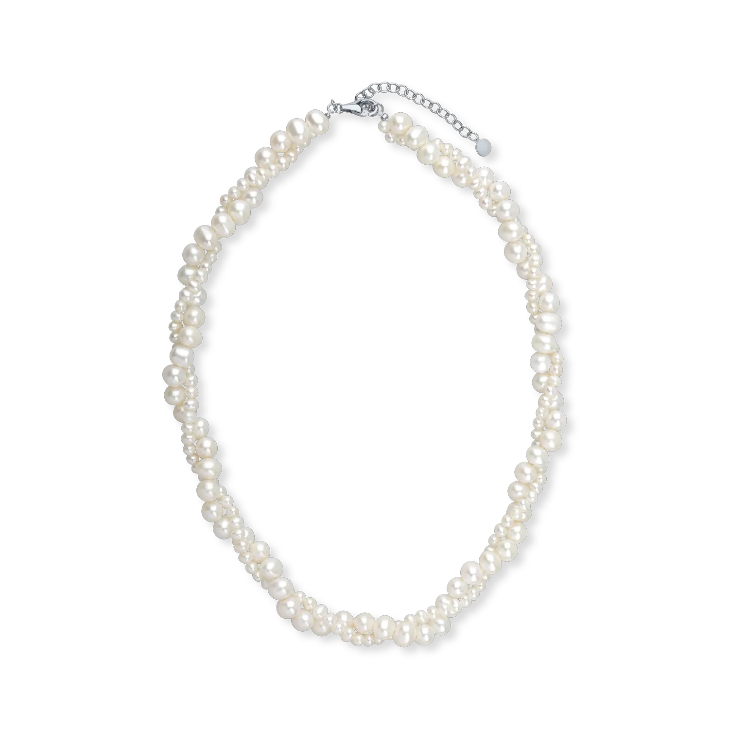 White gold necklace with 170ct fresh water pearls