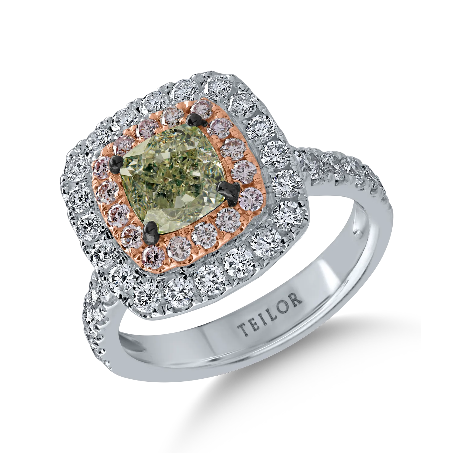 Fehérarany gyűrű 2.9ct gyémántokkal