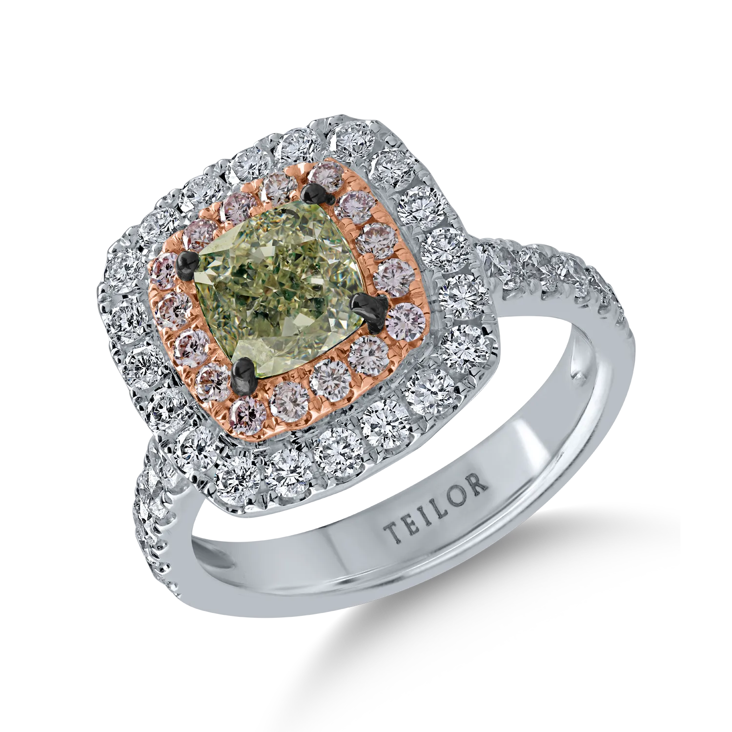 Inel din aur alb cu diamante de 2.9ct-173115