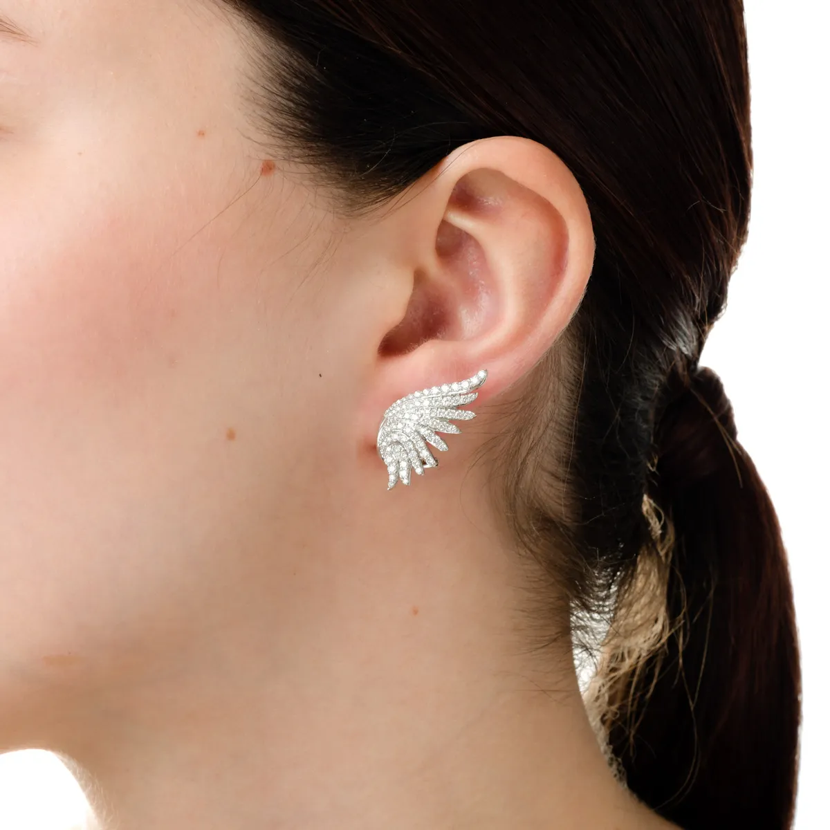 Обеци от бяло злато с 1.9ct диаманти