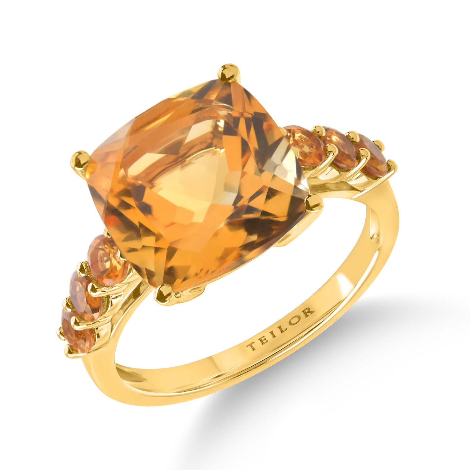 Inel din aur galben cu citrine de 6.3ct