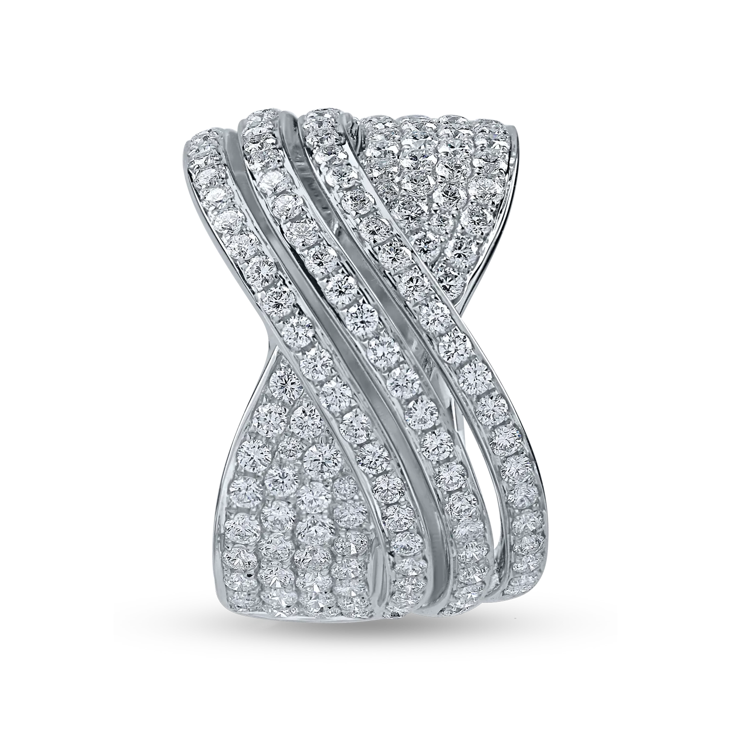 Pierścionek z białego złota z 1.8ct diamentami